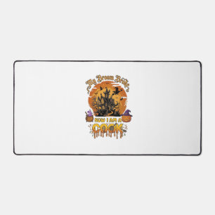 Broom Broke Cook Halloween Haunted House Cauldron  Desk Mat