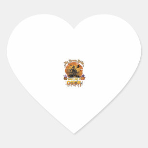 Broom Broke Cook Halloween Haunted House Cauldron  Heart Sticker