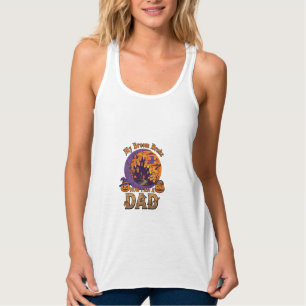 Broom Broke Dad Halloween Haunted House Moustache  Singlet