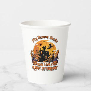 Broom Broke Now Am Flight Attendant Halloween_1 Paper Cups