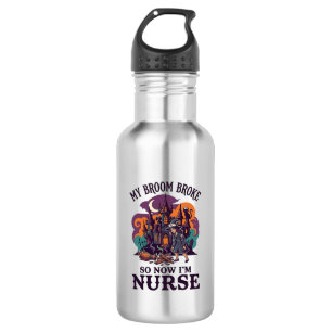Broom Broke Nurse Halloween Witch Haunted House_1 532 Ml Water Bottle