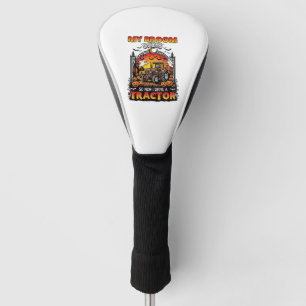 Broom Broke Tractor Halloween Witch Ghosts_1 Golf Head Cover