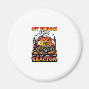 Broom Broke Tractor Halloween Witch Ghosts_1 Magnet