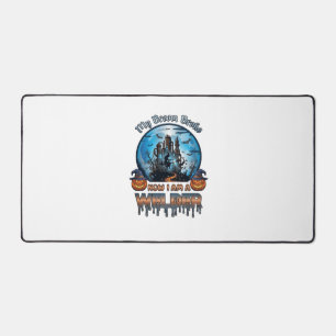 Broom Broke Welder Witch Factory Pumpkins Hallowee Desk Mat