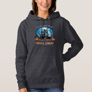Broom Broke Welder Witch Factory Pumpkins Hallowee Hoodie
