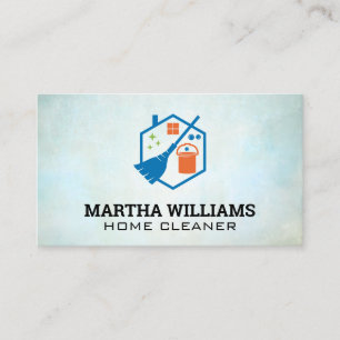 Broom Bucket Cleaning Tools Business Card