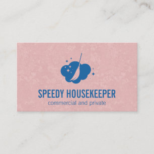 Broom Cleaning Logo Business Card