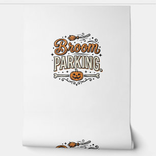 Broom Parking Halloween Vintage Witch Vector Desig Wallpaper