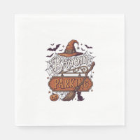 Broom Parking Halloween Witch Hat Broomstick Black