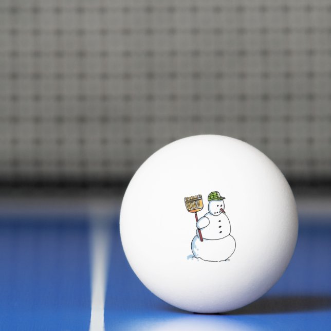 Broom Snowman 3-star ping pong ball (Net)