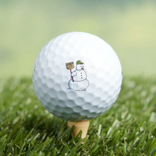 Broom Snowman Bridgestone e6 golf balls 12 pk (Insitu Tee)