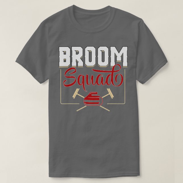 Broom Squad Curling Accessories Winter Sports Curl T-Shirt (Design Front)