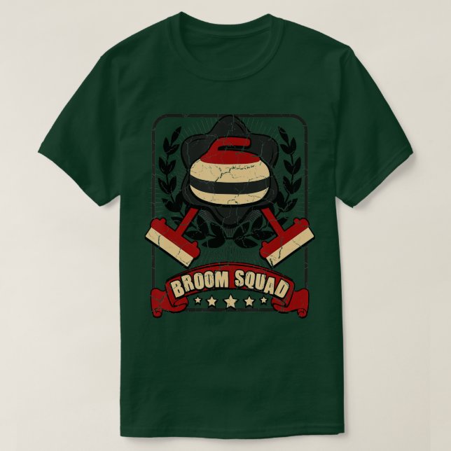 Broom Squad Curling  Funny Curler Winter Sports  T-Shirt (Design Front)