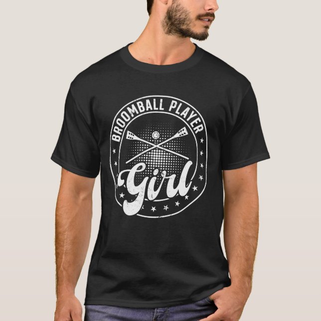 Broomball Sport Broomball Player Girl boy T-Shirt (Front)