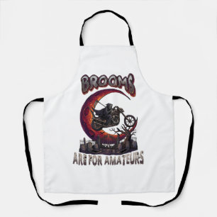Brooms Amateurs Grim Reaper Motorcycle Halloween R Apron