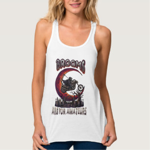 Brooms Amateurs Grim Reaper Motorcycle Halloween R Singlet