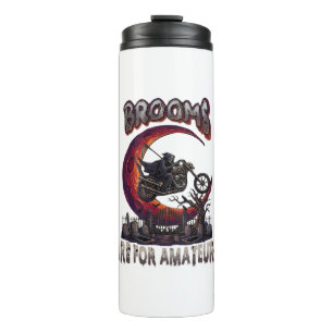 Brooms Amateurs Grim Reaper Motorcycle Halloween R Thermal Tumbler