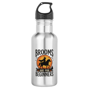 Brooms Are for Beginners Vintage Halloween Witch D 532 Ml Water Bottle
