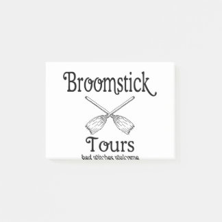 broomstick tours post-it notes