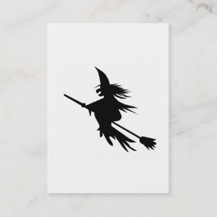 Broomstick Witch Silhouette Business Card