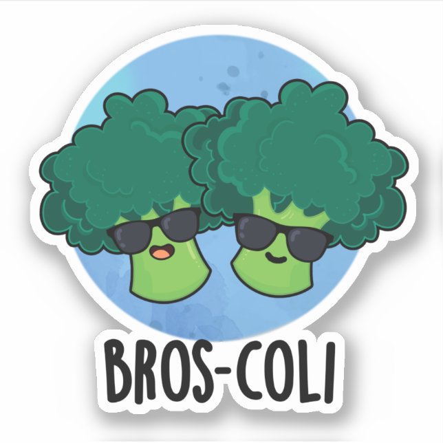 Bros-coli Funny Veggie Broccoli Pun  (Front)