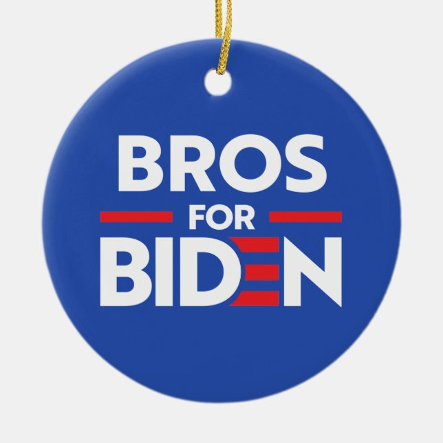 BROS FOR JOE BIDEN CERAMIC TREE DECORATION (Front)