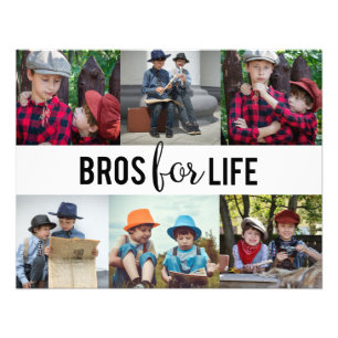 Bros for Life Brothers Photo Collage Typography