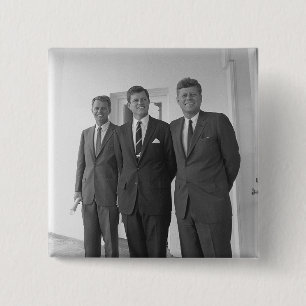 Bros, President John Kennedy, Robert & Ted 15 Cm Square Badge