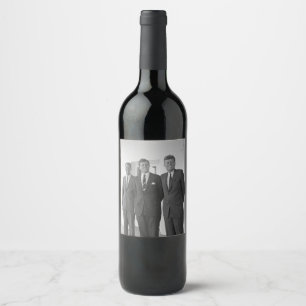 Bros, President John Kennedy, Robert & Ted Wine Label