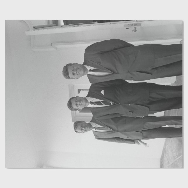 Bros, President John Kennedy,  Robert & Ted Wrapping Paper (Flat)