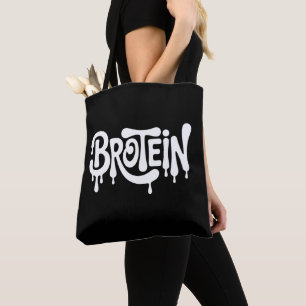 Brotein Protein Funny Bro Gym LGBTQ Gay Pride Ally Tote Bag