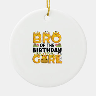 Brother 1st Birthday Girl Giraffe Theme Party Zoo Ceramic Tree Decoration