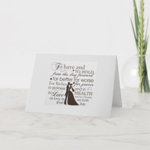 ***BROTHER AND BRIDE*** LOVE TO YOU ON WEDDING DAY CARD