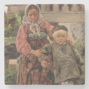 Brother and Sister, 1880 Stone Coaster