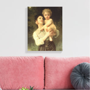 Brother and Sister by William Adolphe Bouguereau Canvas Print