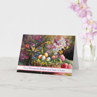 Brother and Sister in Law Happy Easter Basket Card