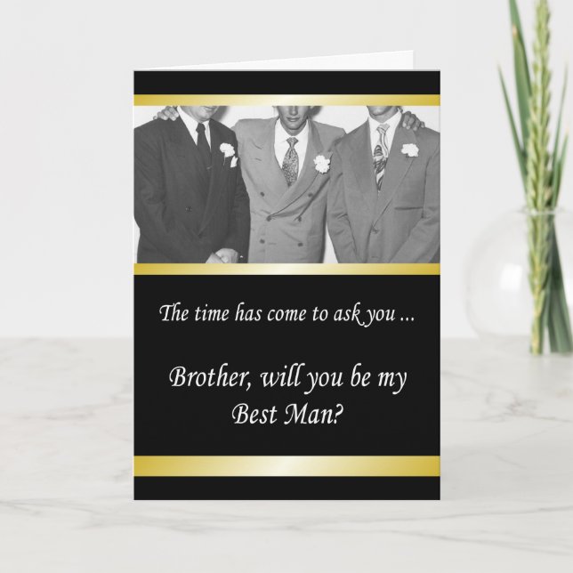 BROTHER be my Best Man? Invitation (Front)