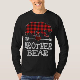 Brother Bear Christmas Pajama Red Plaid Buffalo Fa T-Shirt