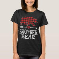 Brother Bear Christmas Pajama Red Plaid Buffalo Fa
