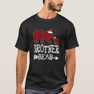 Brother Bear Christmas Pajama Red Plaid Buffalo Fa T-Shirt