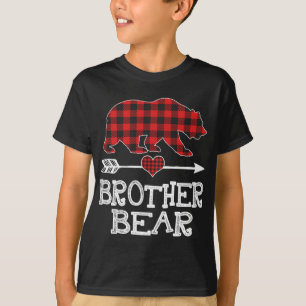 Brother Bear Christmas Pajama Red Plaid Buffalo Fa T-Shirt