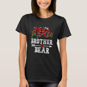 Brother Bear Christmas Pajama Red Plaid Buffalo T-Shirt