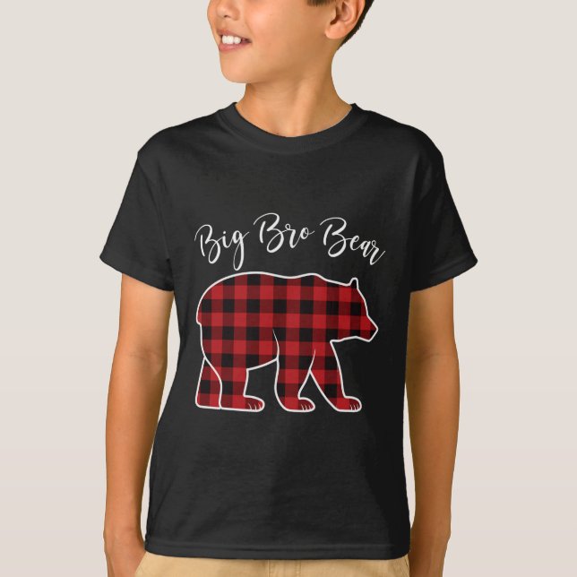 Brother Bear Pajama Red Buffalo Xmas Family Christ T-Shirt (Front)