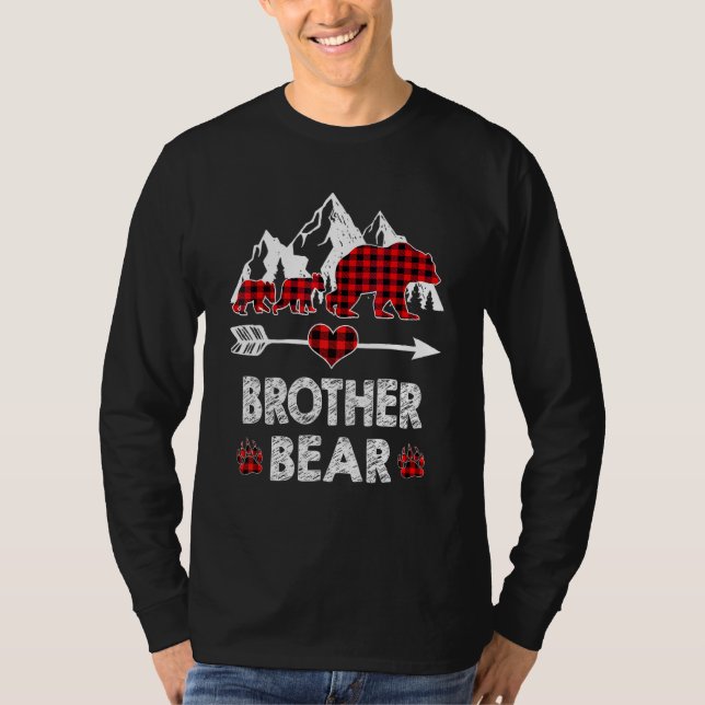 Brother Bear  Red Buffalo Plaid Brother Bear Pajam T-Shirt (Front)
