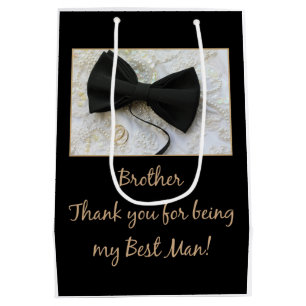 Brother best man thank you medium gift bag
