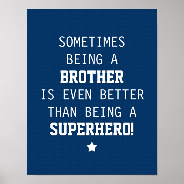 Brother Better than Superhero - Blue Poster (Front)