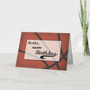 Brother Birthday Basketball Large Distressed Sport Card