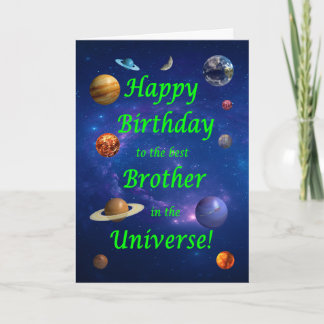 Brother Birthday Best in the Universe Card