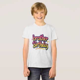 Brother Birthday Colourful Graffiti Lettering Tri-Blend Shirt
