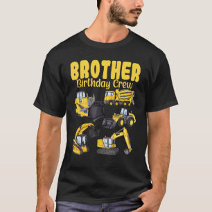 Brother Birthday Crew Construction Trucks Family M T-Shirt